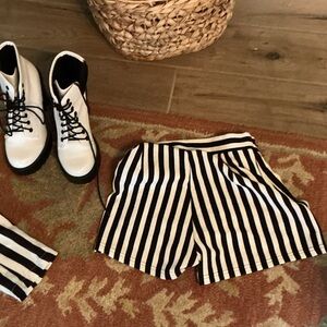 BEETLEJUICE…..SHORTS FOR COSTUME . Black and White Striped shorts
